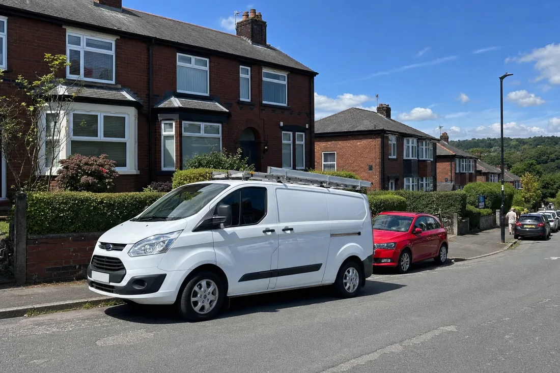 K2 Electrical van on a street in the Brandlesholme area near Bury