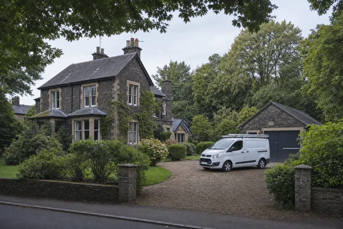 K2 Electrical van on a street in the Greenmount area near Bury